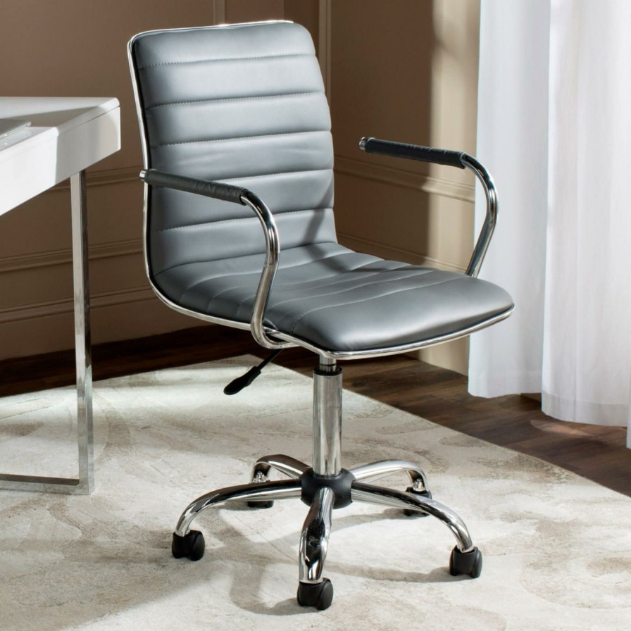 Office Chairs * | Brand New Executive Chairs Safavieh Jonika Adjustable Desk Chair