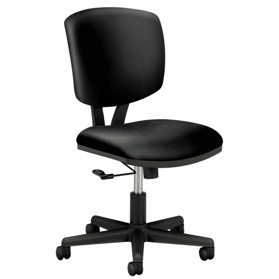 Task Chairs * | Discount Task Chairs Hon Volt Series Leather Task Chair Black