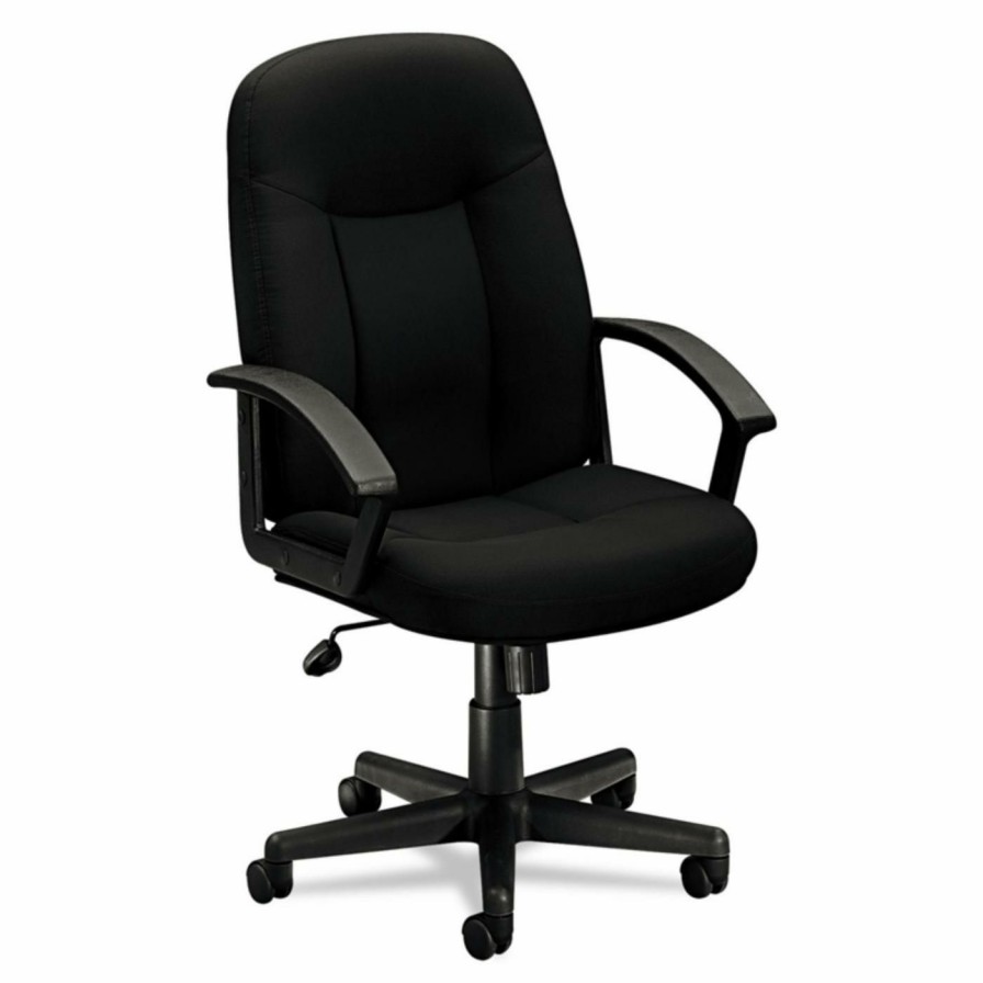 Office Chairs * | Cheap Executive Chairs Basyx By Hon Series Managerial Mid-Back Swivel/Tilt Chair Black Fabric And Frame