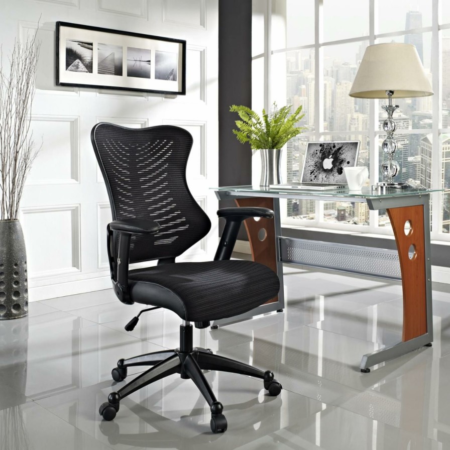 Task Chairs * | Best Sale Task Chairs Modway Clutch Ergonomic Mesh Office Chair