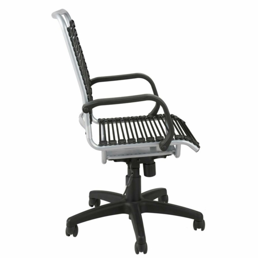 Task Chairs * | Best Pirce Task Chairs Euro Style Bungie Office Chair Black And Aluminum