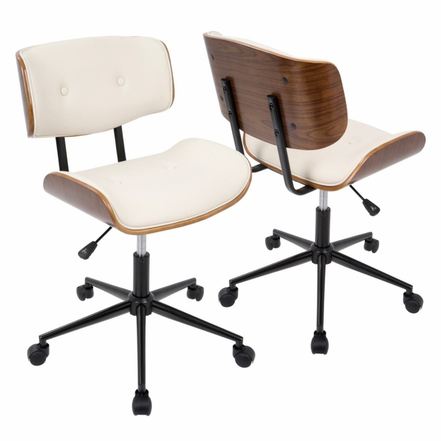 Task Chairs * | New Task Chairs Lumisource Lombardi Adjustable Height Office Chair Gray