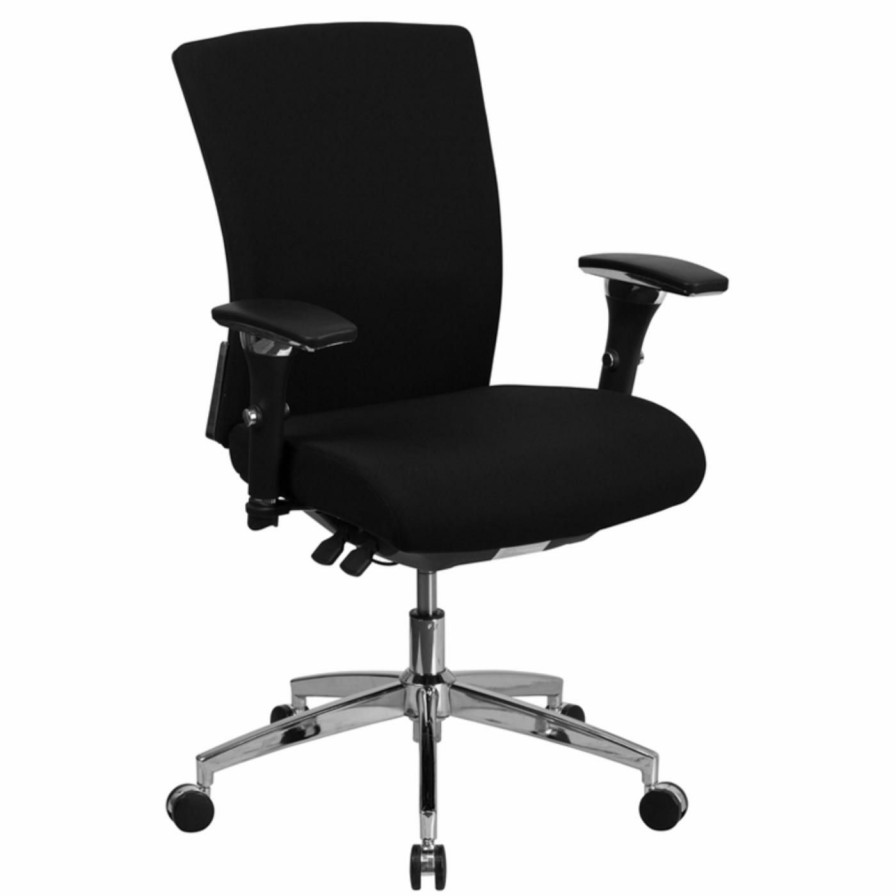 Task Chairs * | Brand New Task Chairs Flash Furniture Hercules Series Fabric Multi-Functional Executive Swivel Chair With Seat Slider