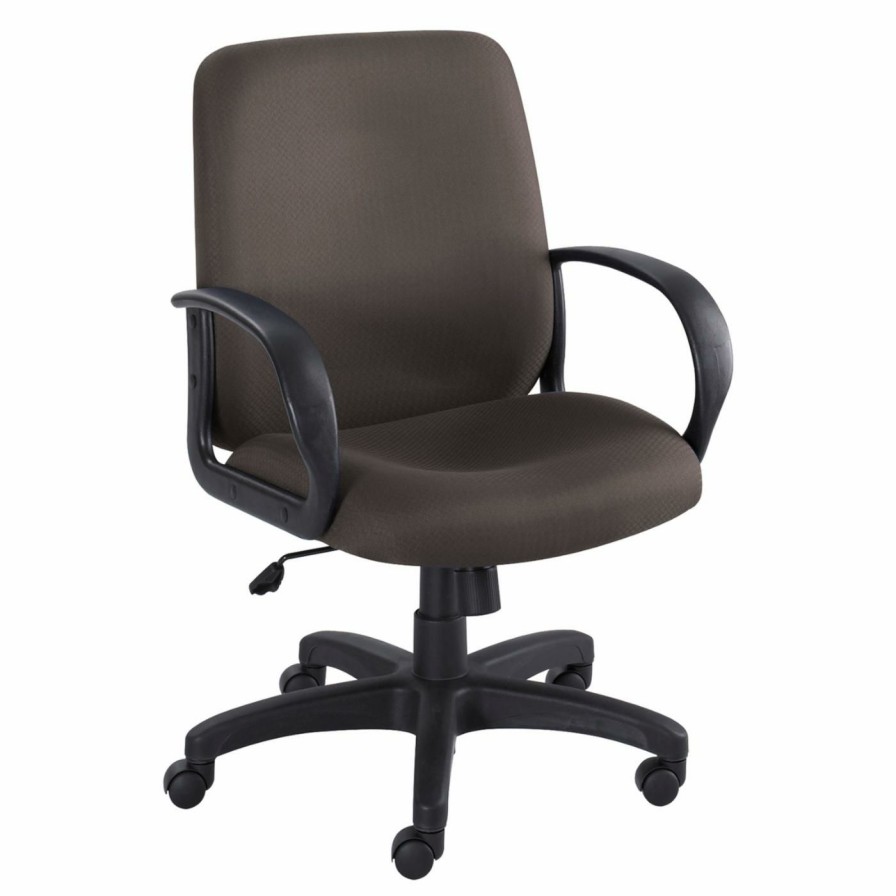 Office Chairs * | Best Sale Executive Chairs Safco Poise Executive Mid Back Seating Black