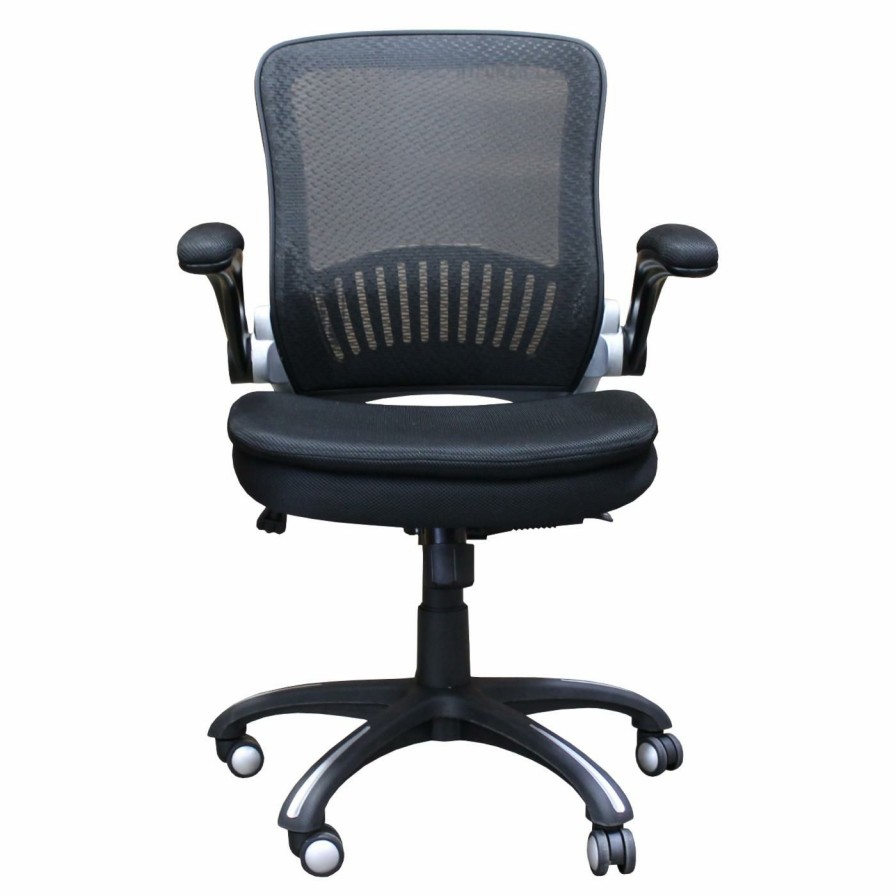 Task Chairs * | Deals Task Chairs Parker House Horizon Mesh Desk Chair With Gas Lift Black