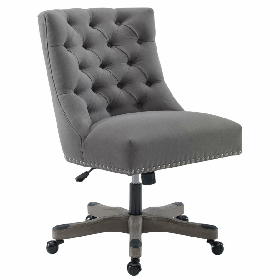 Office Chairs * | Promo Executive Chairs Linon Della Button Tufted Office Chair