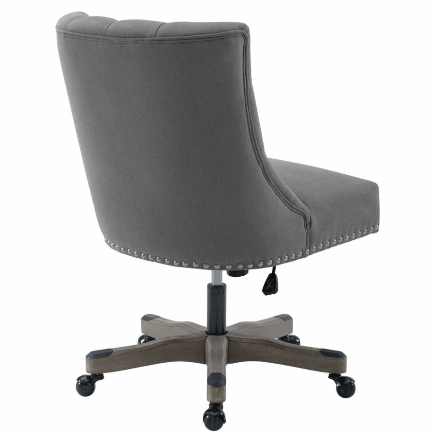 Office Chairs * | Promo Executive Chairs Linon Della Button Tufted Office Chair