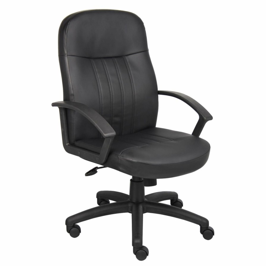 Task Chairs * | Deals Task Chairs Boss Executive Leather Budget Chair