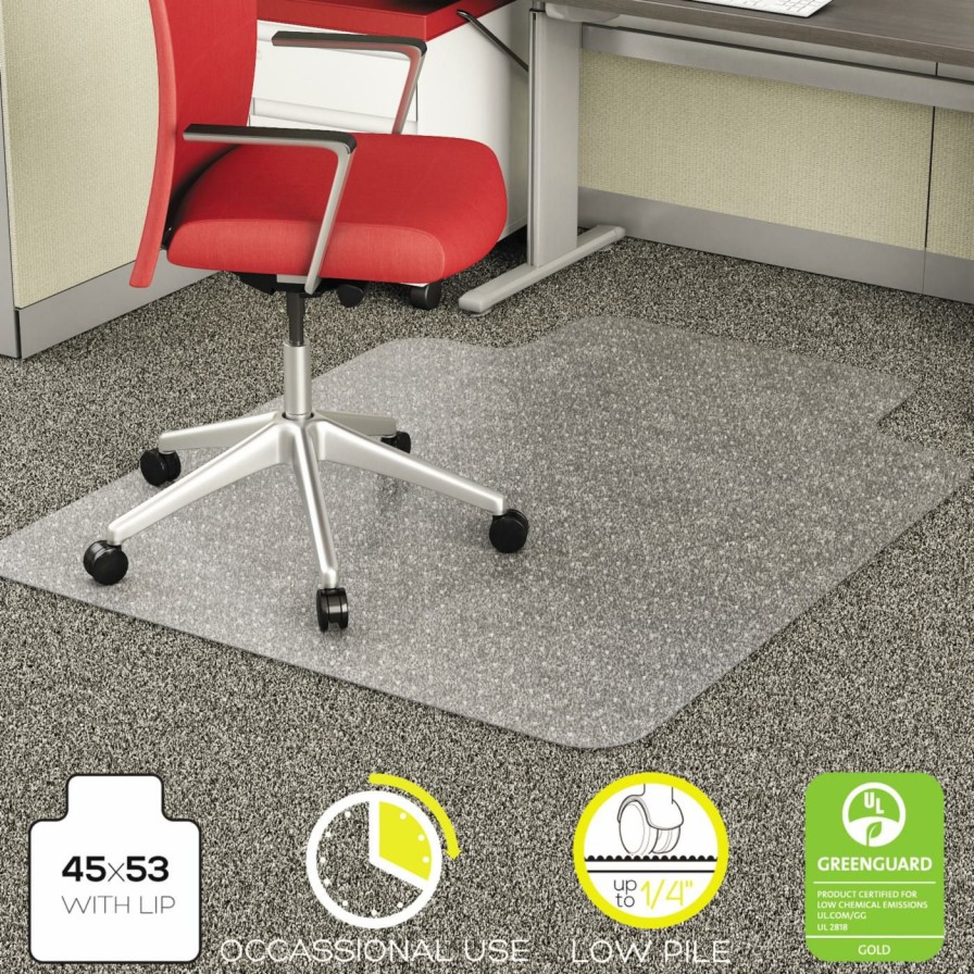 Computer Chair Mats * | Flash Sale Computer Chair Mats Deflect-O 45 X 53 Economat Chair Mat For Low Pile