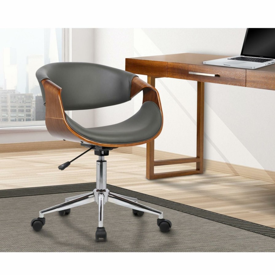 Task Chairs * | Best Pirce Task Chairs Armen Living Geneva Mid-Century Office Task Chair