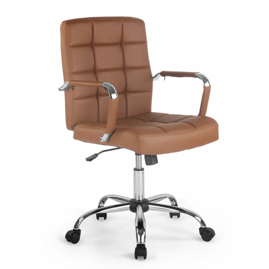 Task Chairs * | Cheapest Task Chairs Edgemod Manchester Vegan Leather Office Chair