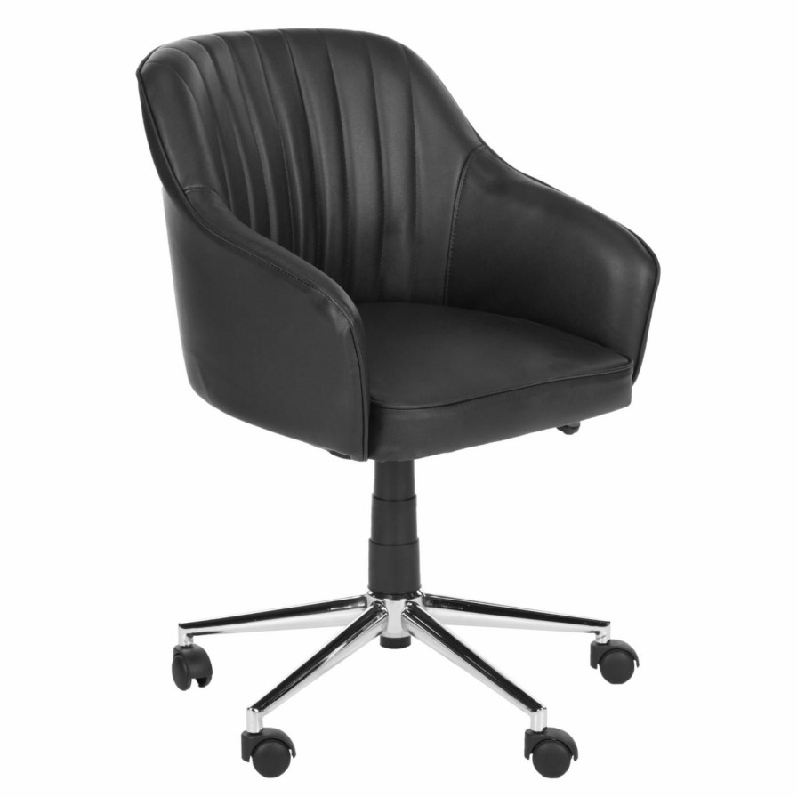 Office Chairs * | Best Pirce Executive Chairs Safavieh Hilda Desk Chair Black