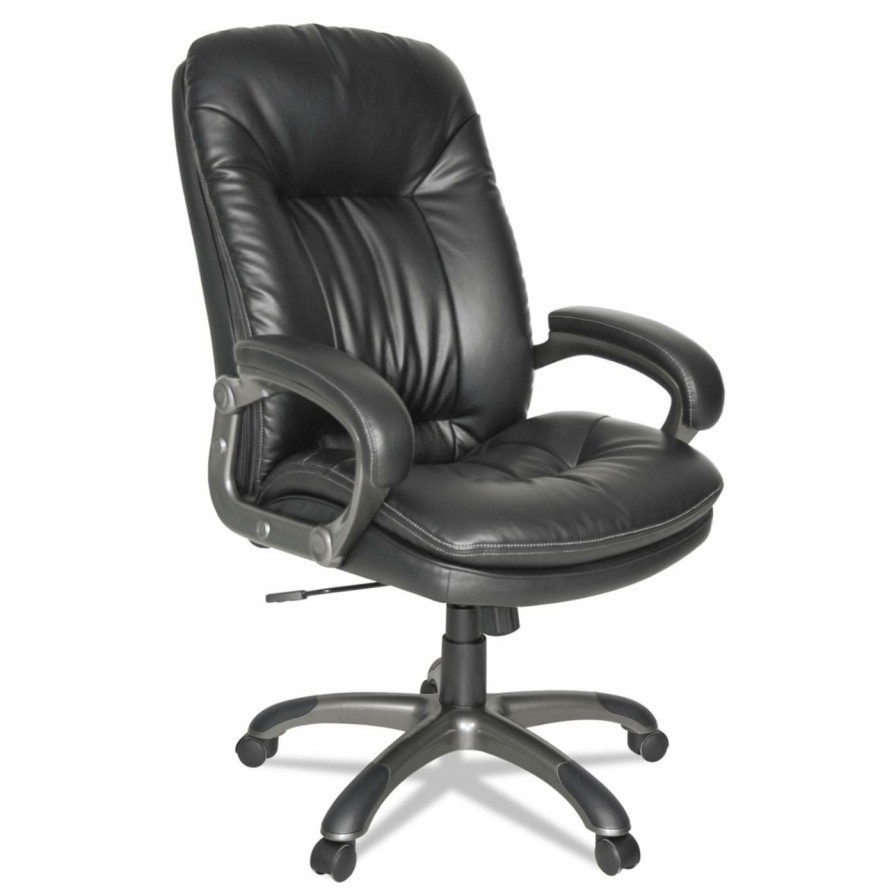 Office Chairs * | Cheapest Executive Chairs Oif Executive Leather Swivel/Tilt High-Back Chair Black