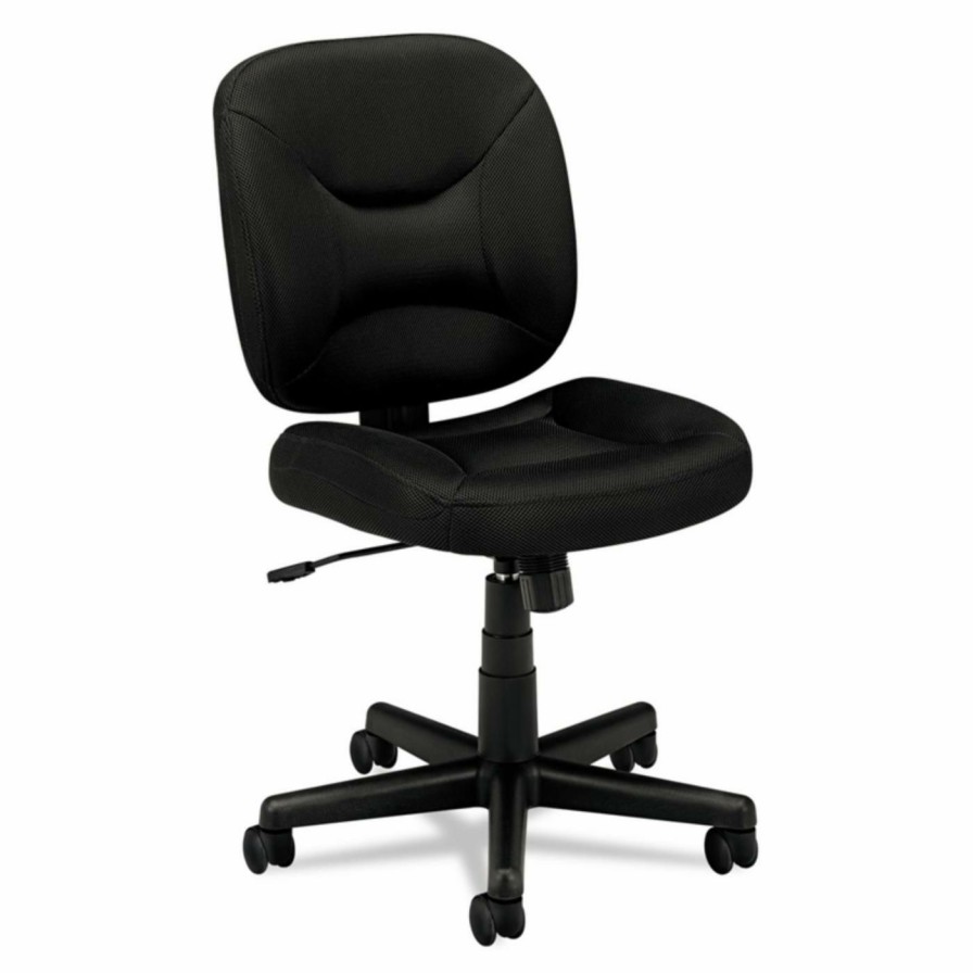 Task Chairs * | New Task Chairs Basyx By Hon Vl210 Mesh Low-Back Task Chair Black