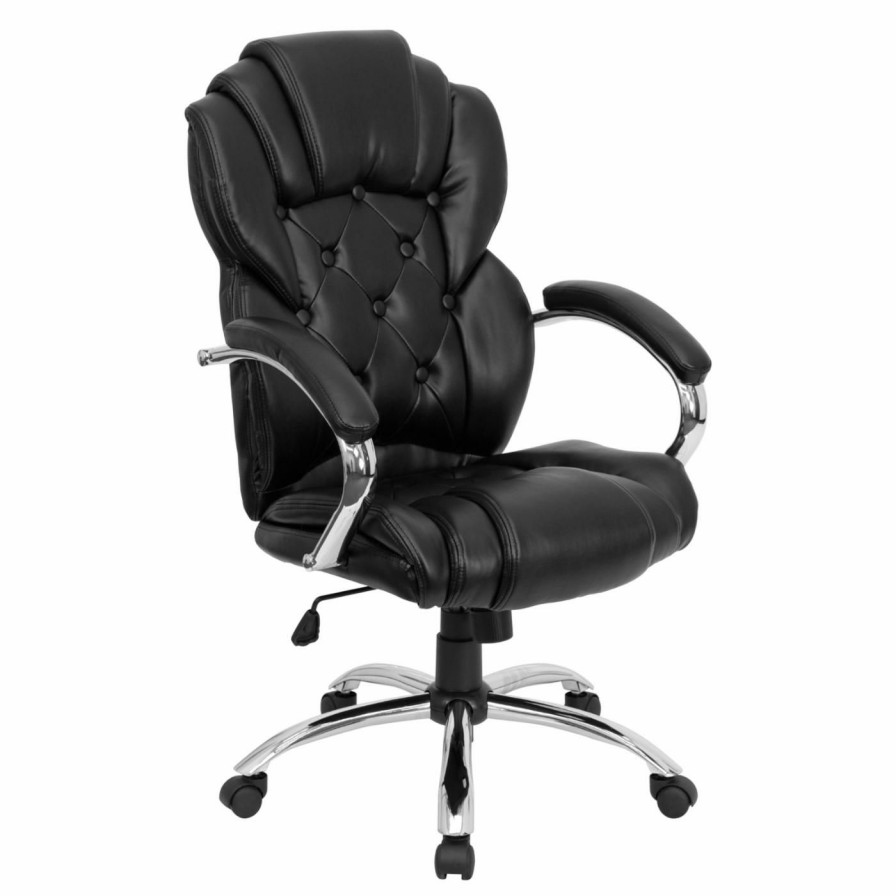 Office Chairs * | Budget Executive Chairs Flash Furniture High Back Transitional Style Executive Office Chair Black