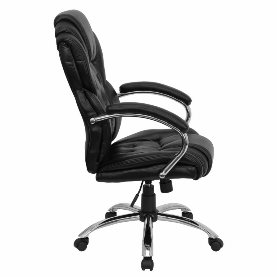 Office Chairs * | Budget Executive Chairs Flash Furniture High Back Transitional Style Executive Office Chair Black