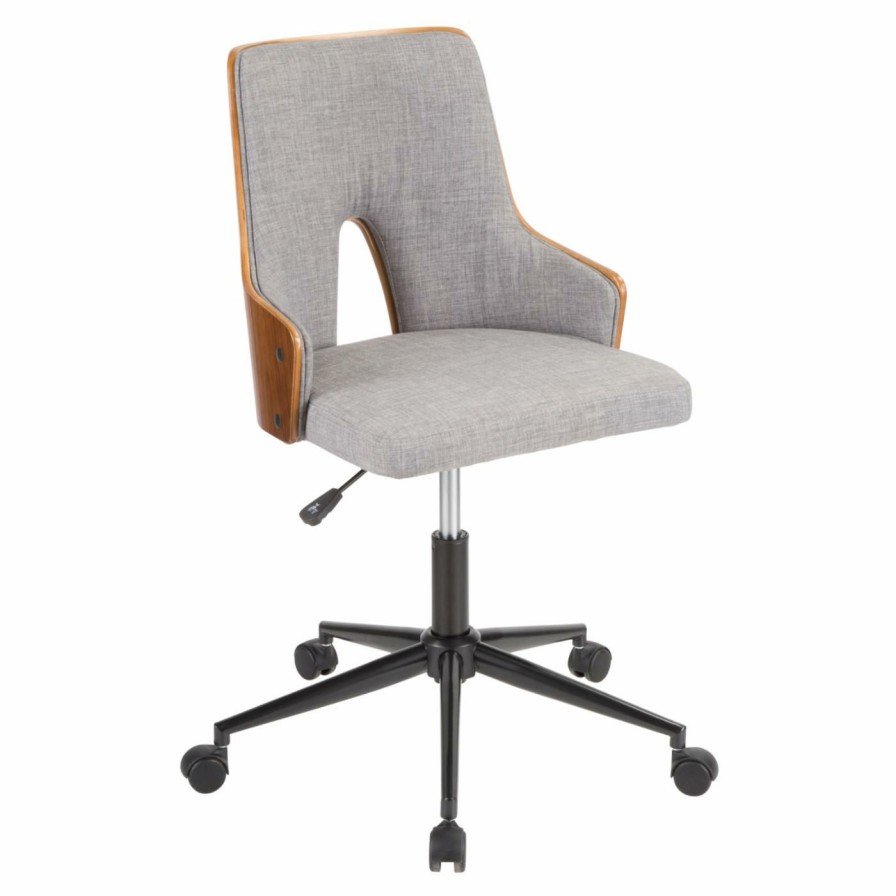 Task Chairs * | Discount Task Chairs Lumisource Stella Adjustable Fabric Office Chair