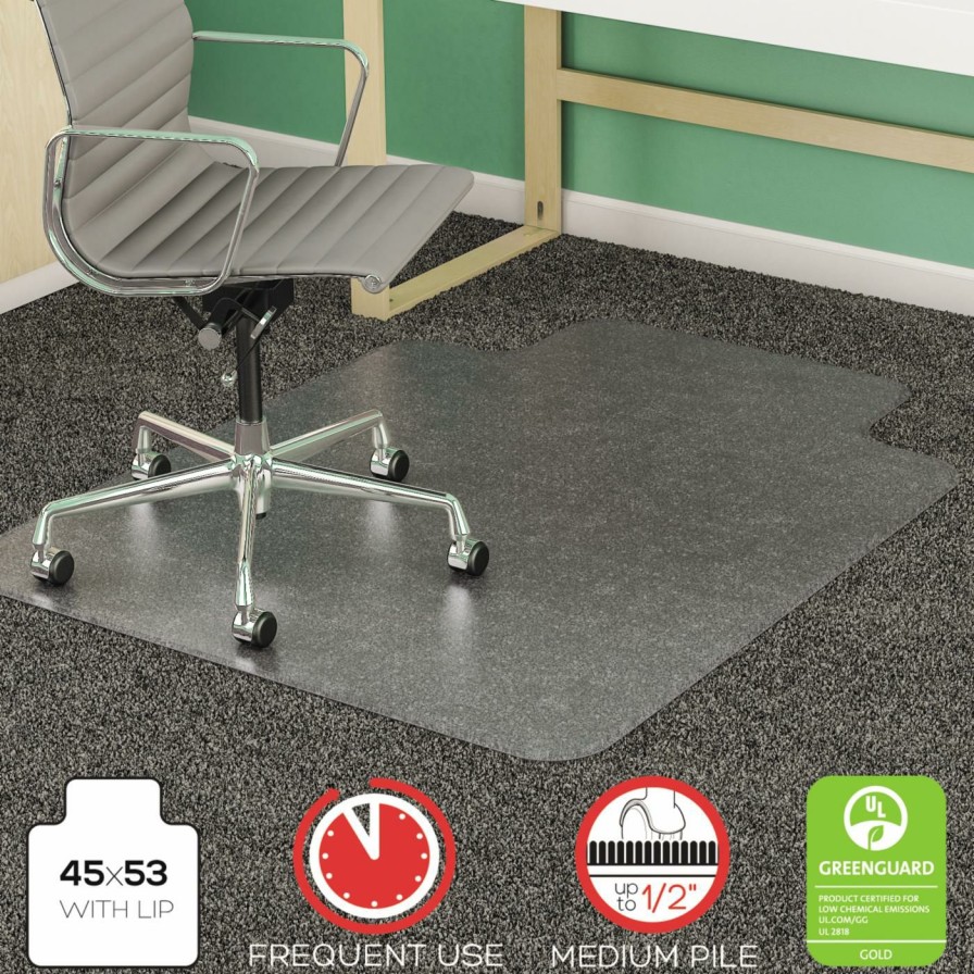 Computer Chair Mats * | Buy Computer Chair Mats Deflect-O 45 X 53 Supermat Chair Mat For Medium Pile Carpet