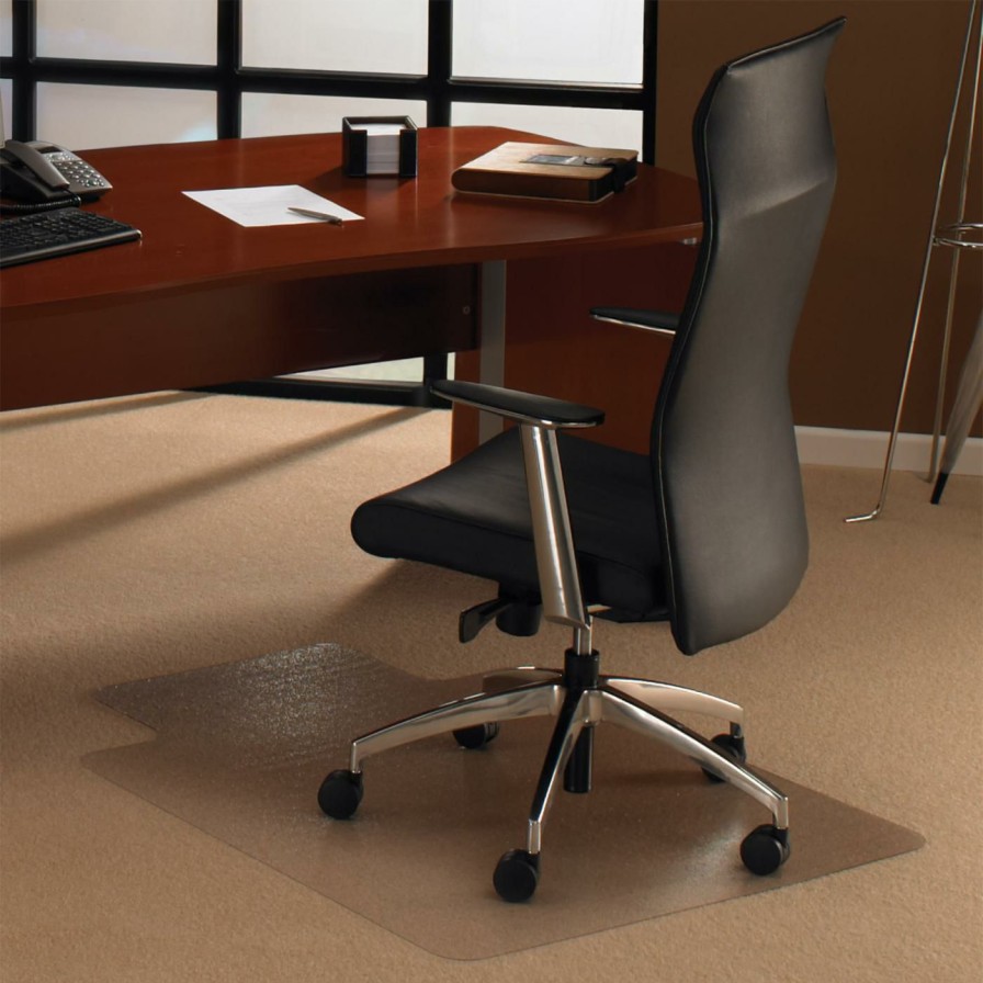 Computer Chair Mats * | Deals Computer Chair Mats Floortex Ecotex Revolutionmat Rectangular Chair Mat With Lip For Carpet