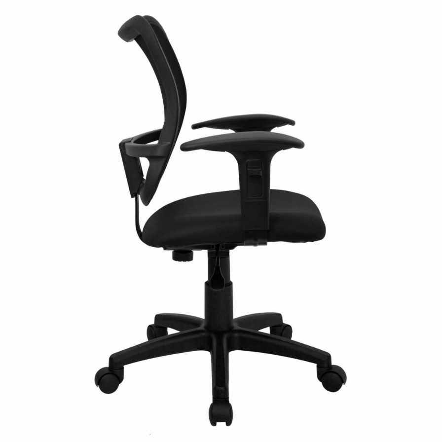 Task Chairs * | Discount Task Chairs Flash Furniture Ellis Mid-Back Mesh Task Chair