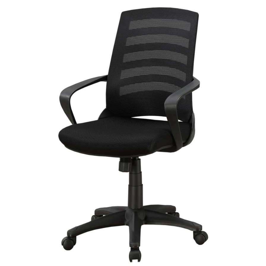 Task Chairs * | Flash Sale Task Chairs Monarch Specialties Contemporary Mesh Mid-Back Mesh Office Task Chair