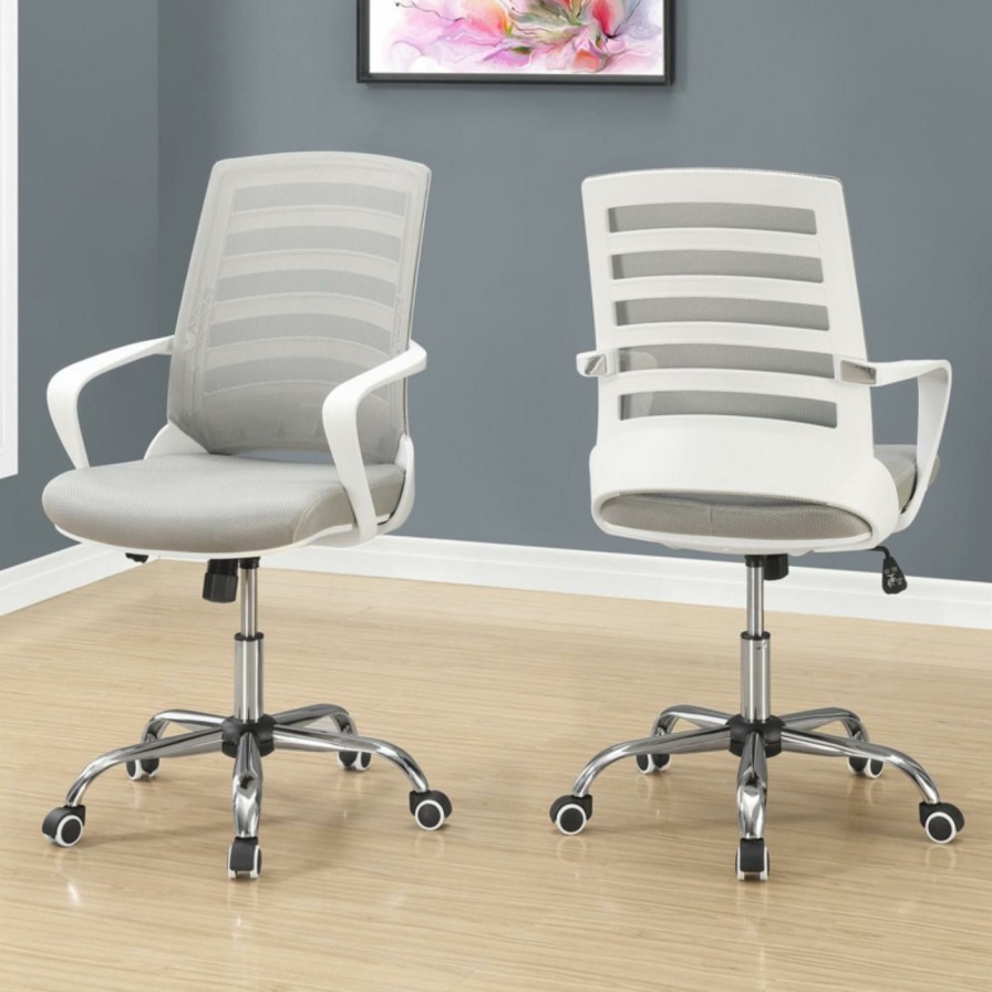 Task Chairs * | Flash Sale Task Chairs Monarch Specialties Contemporary Mesh Mid-Back Mesh Office Task Chair