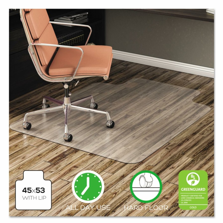 Computer Chair Mats * | Best Pirce Computer Chair Mats Deflect-O 45 X 53 Economat Chair Mat For Hard Floor