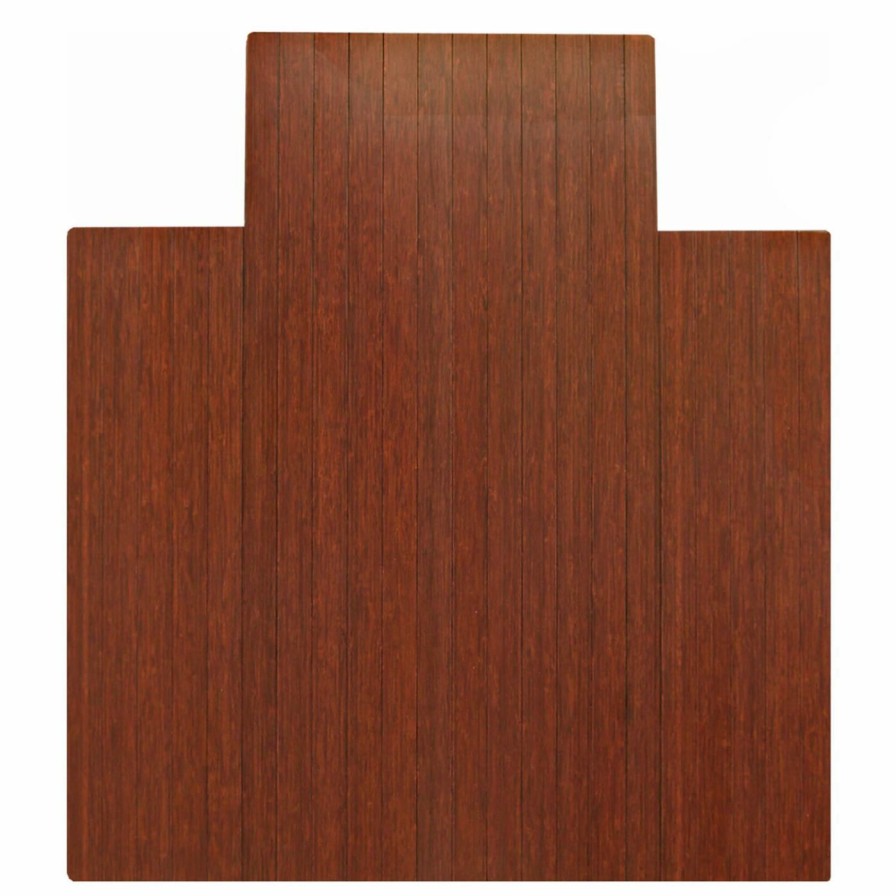 Computer Chair Mats * | Wholesale Anji Mountain Computer Chair Mats Dark Cherry 44 In. X 52 In. Bamboo Roll-Up Office Chair Mat