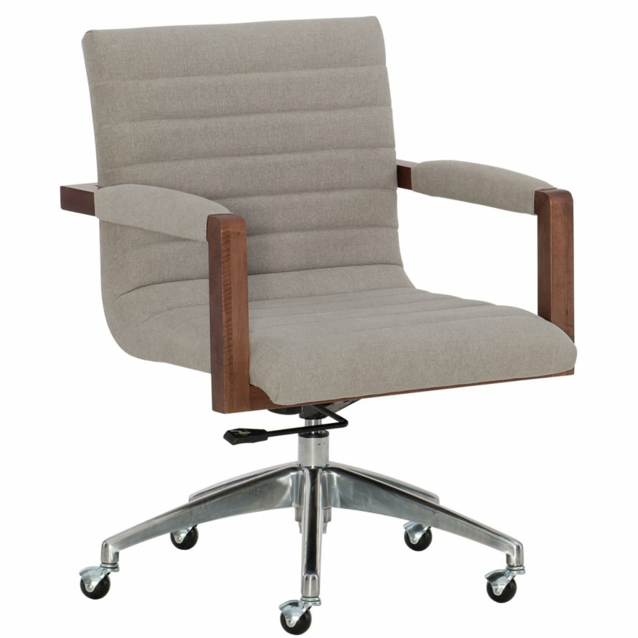 Task Chairs * | Budget Task Chairs Hooker Furniture Elon Upholstered Swivel Desk Chair