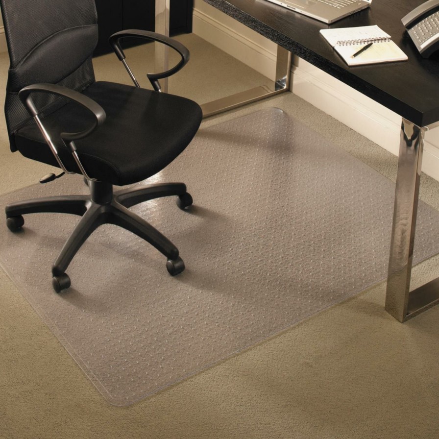 Computer Chair Mats * | Brand New Computer Chair Mats Es Robbins 46 X 60 Rectangular Everlife Chair Mats For Medium Pile Carpet