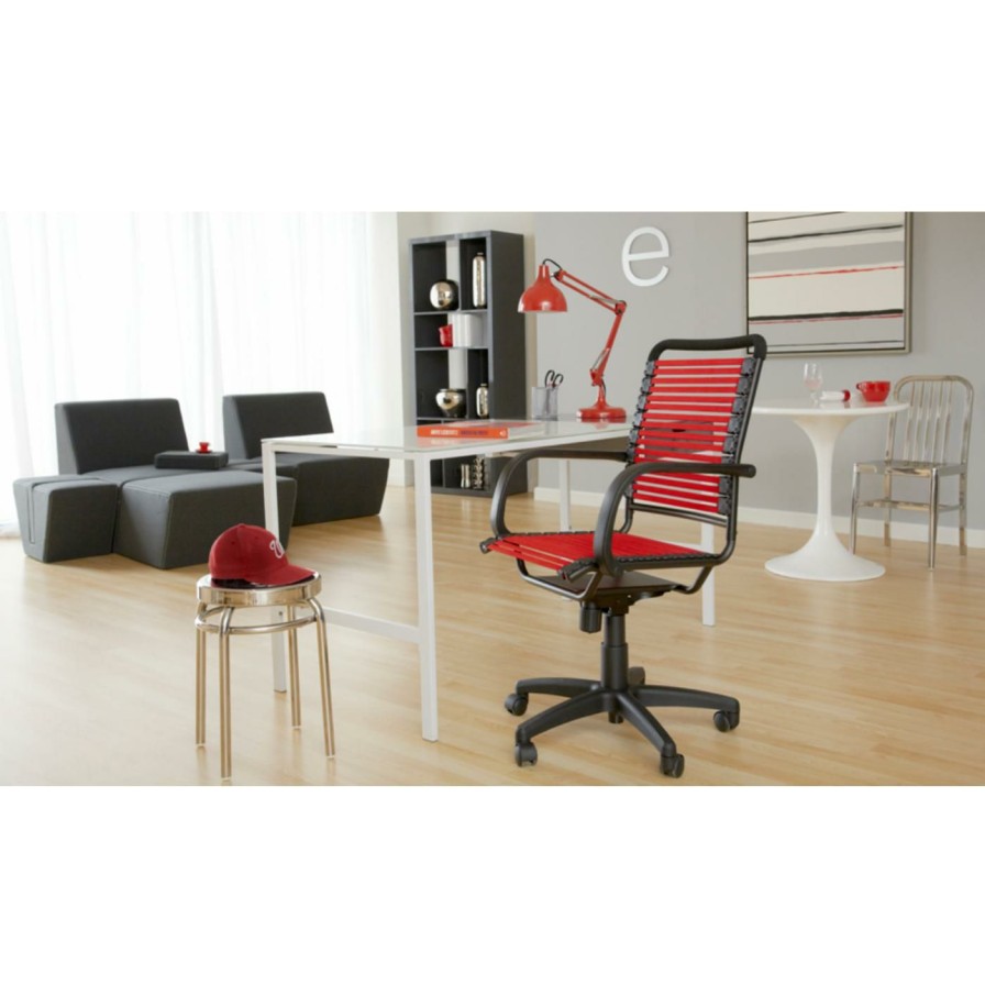 Task Chairs * | Best Pirce Task Chairs Euro Style Bungie Flat High Back Office Chair