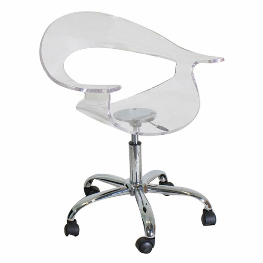 Task Chairs * | Flash Sale Task Chairs Lumisource Rumor Office Chair Clear