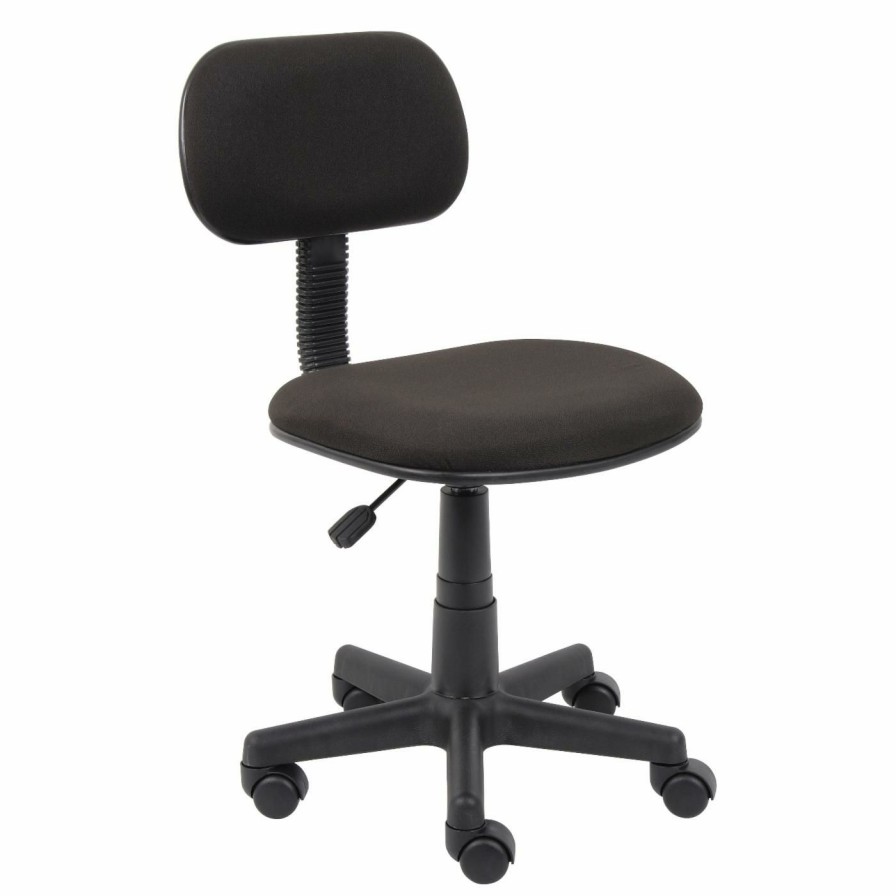 Task Chairs * | Cheapest Task Chairs Boss Black Fabric Steno Chair