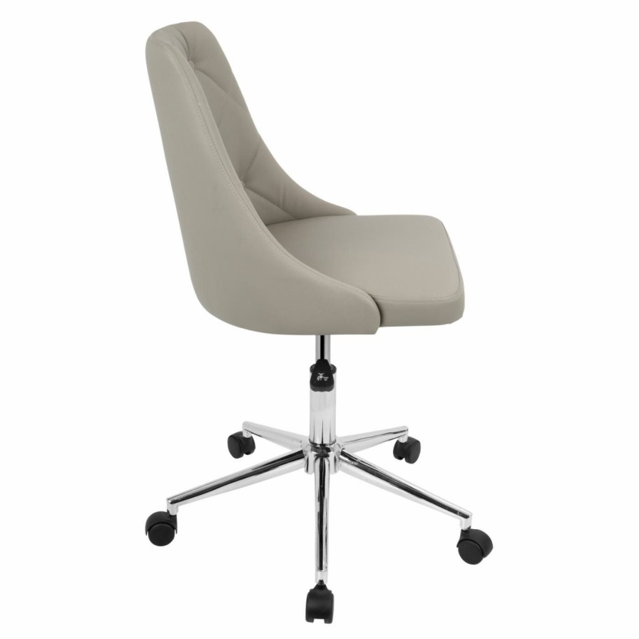 Task Chairs * | Best Pirce Task Chairs Lumisource Marche Adjustable Office Task Chair White