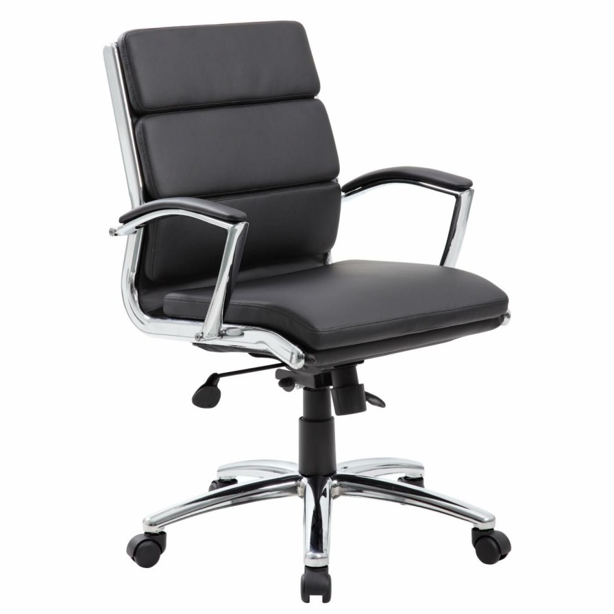 Task Chairs * | Flash Sale Task Chairs Boss Caressoftplus Executive Mid-Back Chair Gray