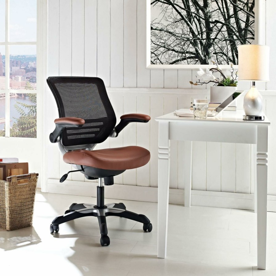 Task Chairs * | Best Sale Executive Chairs Modway Edge Vinyl Office Chair