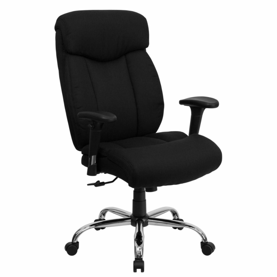 Task Chairs * | Outlet Task Chairs Flash Furniture Hercules Series 350 Lbs. Capacity Big & Tall Fabric Office Chair Black