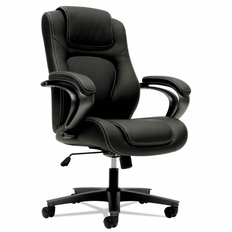 Office Chairs * | Best Pirce Executive Chairs Basyx Vl402 Series Vinyl Executive High-Back Chair