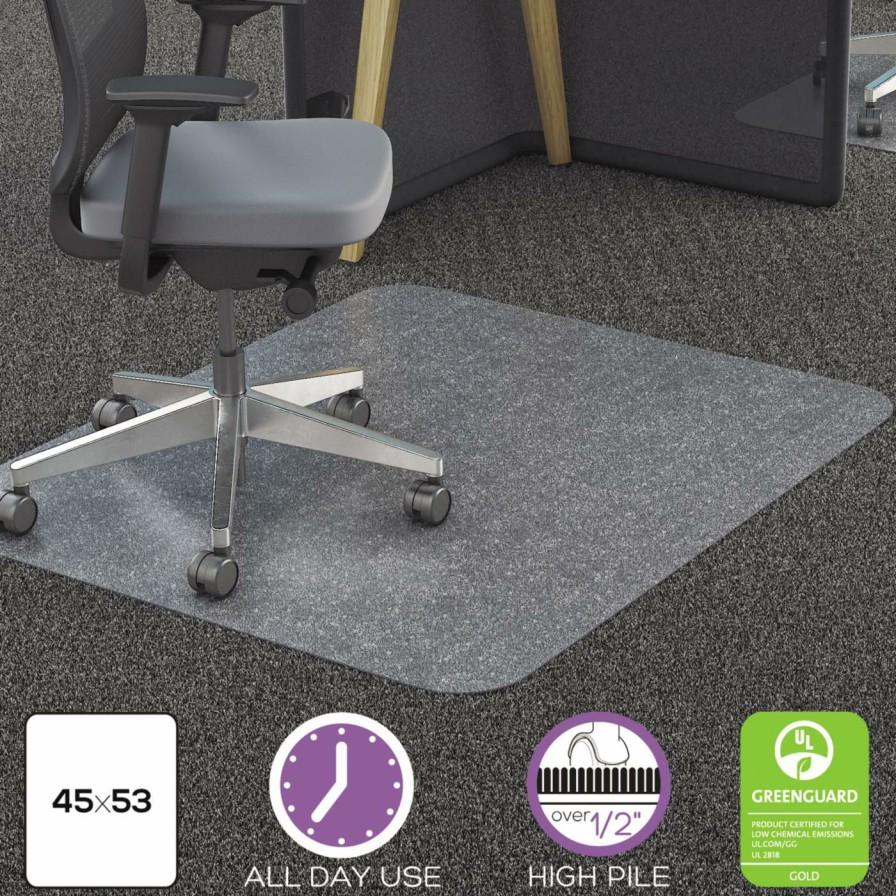 Computer Chair Mats * | Best Pirce Computer Chair Mats Deflect-O 45 X 53 All Day Use Chair Mat For All Pile Carpet