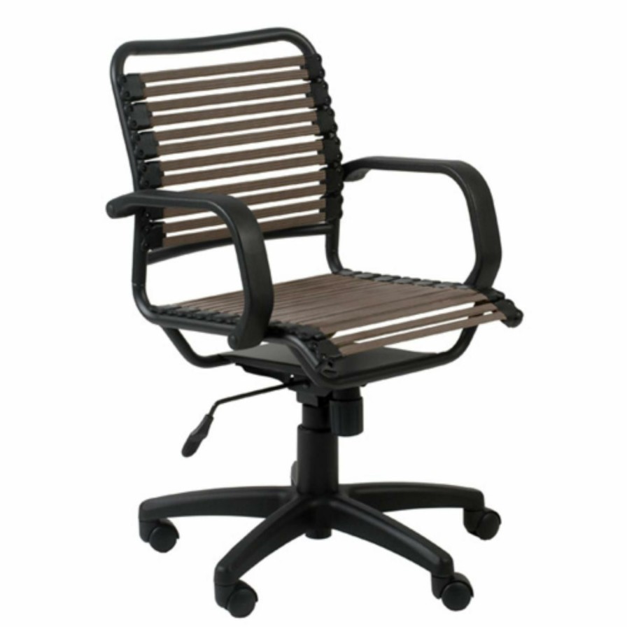 Task Chairs * | Flash Sale Task Chairs Euro Style Bungie Mid Back Office Chair Flat Black/Graphite