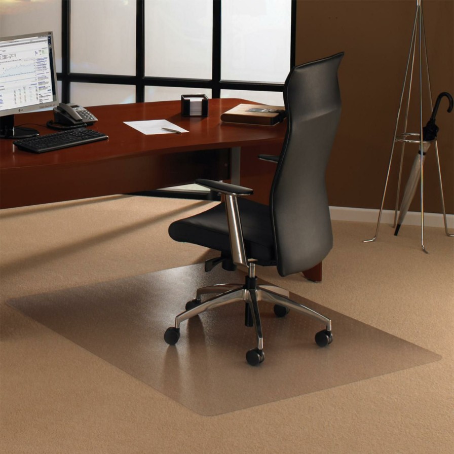 Computer Chair Mats * | Best Deal Computer Chair Mats Floortex Ecotex Rectangular Chair Mat For Carpet