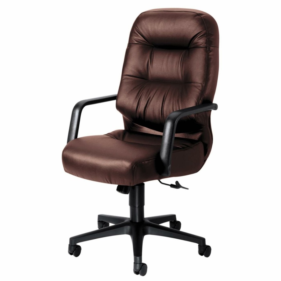 Office Chairs * | Flash Sale Executive Chairs Hon 2090 Pillow-Soft Series Executive Leather High-Back Swivel/Tilt Chair