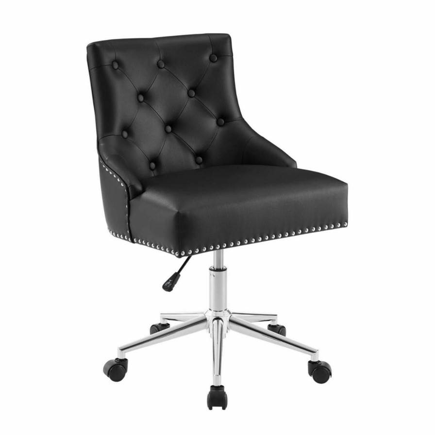 Task Chairs * | Cheap Task Chairs Modway Regent Tufted Swivel Faux Leather Office Chair