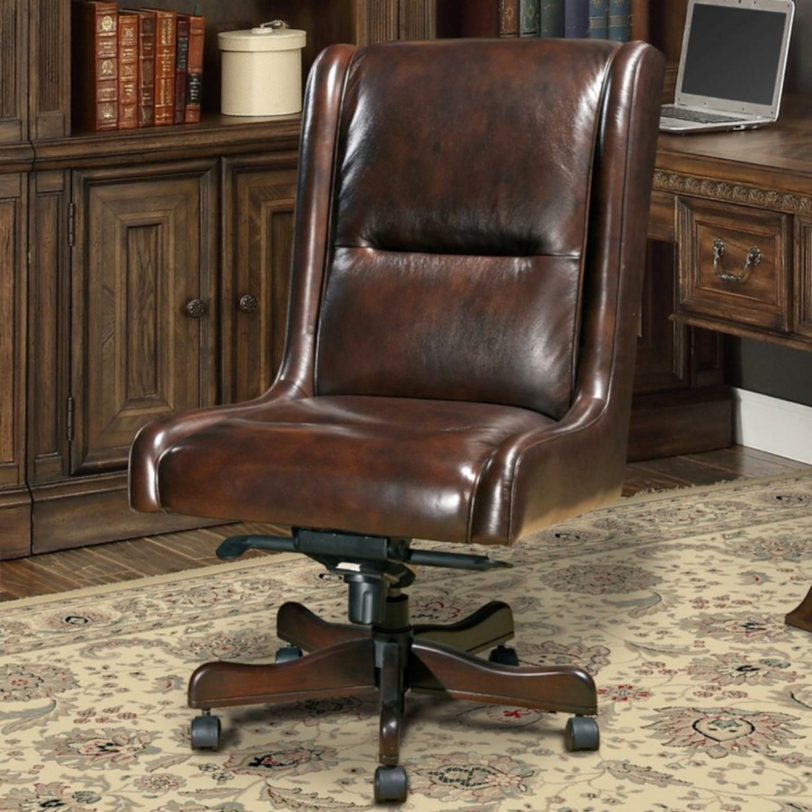 Office Chairs * | Cheapest Executive Chairs Parker House Prestige Dc#108 Leather Desk Chair