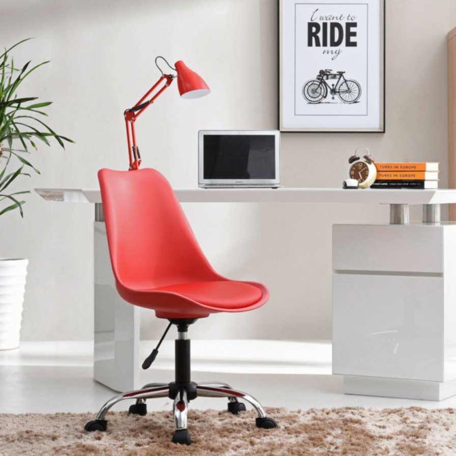 Task Chairs * | Flash Sale Hodedah Imports Task Chairs Hodedah Armless Office Chair With Cushion