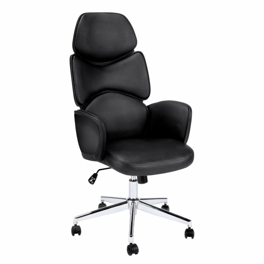 Office Chairs * | Best Pirce Executive Chairs Monarch Specialties Adjustable Height Executive Faux Leather Office Chair,