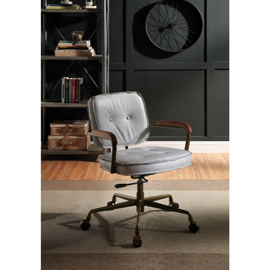 Task Chairs * | Top 10 Task Chairs Acme Furniture Siecross Leather Office Chair