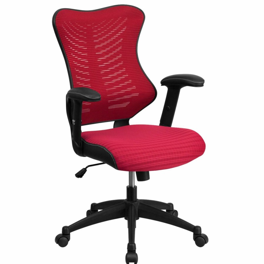 Task Chairs * | Best Pirce Task Chairs Flash Furniture High Back Designer Mesh Executive Swivel Office Chair With Mesh Padded Seat