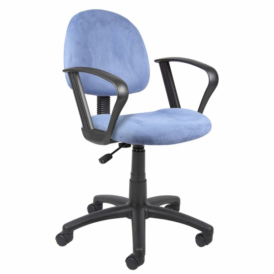 Task Chairs * | Buy Task Chairs Boss Microfiber Deluxe Posture Chair With Loop Arms