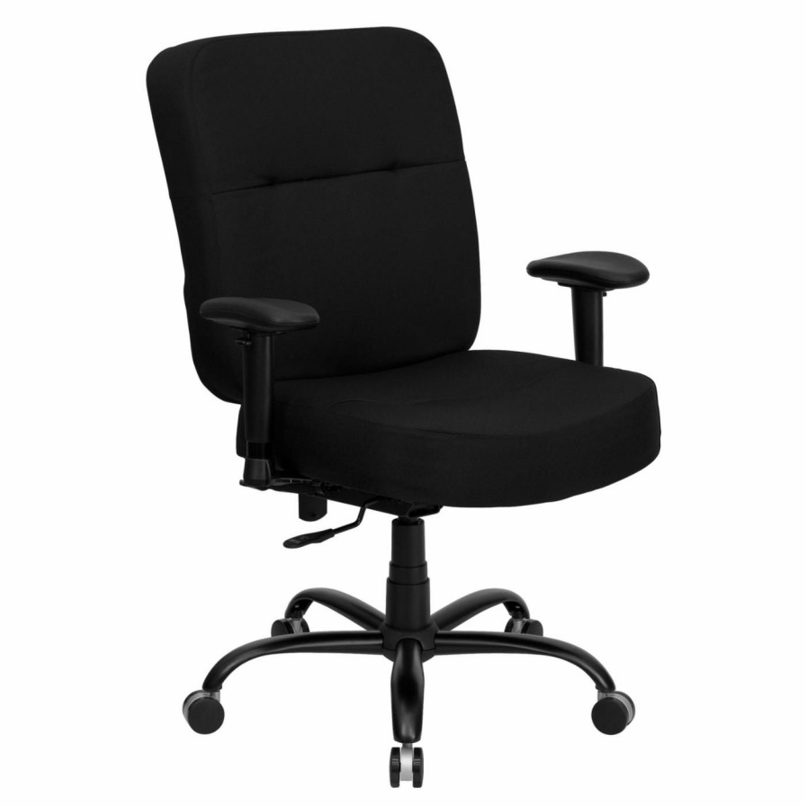 Task Chairs * | Buy Task Chairs Flash Furniture Hercules Series 500 Lbs. Capacity Big And Tall Fabric Office Chair With Extra Wide Seat